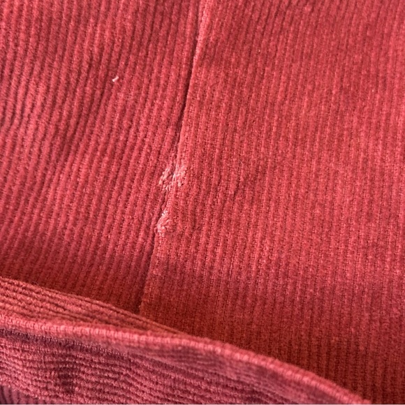 Summer Vintage Burgundy Corduroy Jumper Mini Dress Sleeveless Button Down Medium - Picture 8 of 11